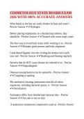 Cosmetology State Board Exam Study Guide Questions and Accurate Answers GRADED A&plus;&NewLine;