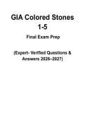 GIA Colored Stones 1&ndash;5 Exam Prep &vert; Complete Practice Questions & Verified Answers 2026&sol;2027
