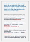 MARYLAND HOME IMPROVEMENT SALESPERSON &NewLine;NEWEST ACTUAL EXAM &vert;&vert; MOST RECENT  EXAM &NewLine;2026&sol;27 ACTUAL COMPLETE REAL EXAM  QUESTIONS &NewLine;AND CORRECT ANSWERS &lpar;VERIFIED ANSWERS&rpar; &NewLine;ALREADY GRADED A&plus; &vert; GUARANTEED SUCCESS&excl;&excl; &NewLine;NEWEST EXAM &vert; JUST RELEASED&excl;&excl; 