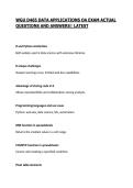 WGU D465 DATA APPLICATIONS EXAM ACTUAL QUESTIONS AND ANSWERS&vert; LATEST