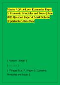 Master AQA A-Level Economics Paper &NewLine;3&colon; Economic Principles and Issues &vert; June &NewLine;2025 Question Paper & Mark Scheme &NewLine;&lbrack;Updated for 2025&sol;2026&rsqb;