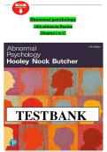 Abnormal Psychology&comma; 18th Edition by Jill M&period; Hooley&comma; James N&period; Butcher&comma; Matthew K&period; Nock & Susan Mineka &ndash; Complete Test Bank &lpar;Chapters 1&ndash;17&rpar;