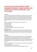 American Board of Family Medicine &lpar;ABFM&rpar; Examination Test Bank 2026 &vert; Complete Questions with Verified Answers & Detailed Rationales &vert; Latest Update