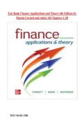 Test Bank Finance Applications and Theory 6th Edition by Marcia Cornett and Adair All Chapters 1-20