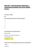 WGU D427 - Data Management Applications &ndash; PreAssessment Questions And Correct Answers