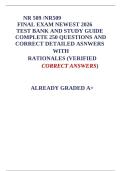 NR 509 Final Exam Test Bank Study Guide 250 Questions with Detailed Answers and Rationales GRADED A&plus;