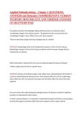 Applied Pathophysiology Chapter 1 &ndash; Questions&comma; Answers and Rationales&comma; Comprehensive Study Guide on Disease Processes and Clinical Concepts