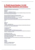 5&period; TExES Social Studies 7-12 232 Exam Edge Questions and answers