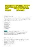 Test Bank Advanced Psychotherapy Midterm Review NRNP 6645 90 High-Value Questions and Detailed Rationales&NewLine;