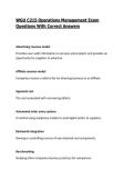 WGU C215 Operations Management Exam Questions With Correct Answers