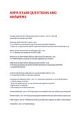 ASPA EXAM QUESTIONS AND ANSWERS