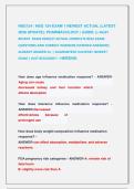 NSG124 &sol; NSG 124 EXAM 1 NEWEST ACTUAL &lpar;LATEST &NewLine;2026 UPDATE&rpar;&colon; PHARMACOLOGY &vert; GUIDE &vert;&vert; MOST &NewLine;RECENT  EXAM 2026&sol;27 ACTUAL COMPLETE REAL EXAM  &NewLine;QUESTIONS AND CORRECT ANSWERS &lpar;VERIFIED ANSWERS&rpar; &NewLine;ALREADY GRADED A&plus; &vert; GUARANTEED SUCCESS&excl;&excl; NEWEST  &NewLine;EXAM &vert; JUS