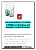 Family Medicine Physician Set 1 &lpar;FM-SET1&rpar; 2026 &vert; 10&plus; Exam Questions & Answers &vert; Primary Care&comma; AAFP Guidelines&comma; Family Medicine Scope of Practice & Career Development Review