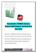EMT FISDAP AIRWAY EXAM COMPLETE PACKAGE DEAL