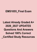 EMS1055 Emergency Medical Responder Final Exam Study Guide PDF &ndash; Practice Questions&comma; Course Review & Exam Prep &lpar;2026&ndash;2027&rpar;