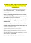 S-56 Test - Part 1 Roles and Responsibilities Test with all Correct & 100&percnt; Verified Answers &vert;Latest Version &vert;Already Graded A&plus;