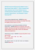 NUR 635 Advanced Pharmacology Midterm Exam &vert;&vert; &NewLine;Most Recent Exam 2026&sol;27 &vert;&vert;  Actual Complete Real &NewLine;Exam Questions And Correct Detailed Answers &NewLine;&lpar;Verified Answers&rpar; Already Graded A&plus; &vert; Guaranteed &NewLine;Success&excl;&excl; Newest Exam &vert; Just Released&excl;&excl;&vert; Instant &NewLine;Downlo