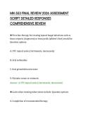 MN 553 FINAL REVIEW 2026 ASSESSMENT&NewLine;SCRIPT DETAILED RESPONSES&NewLine;COMPREHENSIVE REVIEW