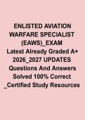 Enlisted Aviation Warfare Specialist &lpar;EAWS&rpar; Study Guide PDF &ndash; Practice Questions&comma; PQS Review & Qualification Exam Prep &lpar;2026&ndash;2027&rpar;