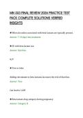 MN 553 FINAL REVIEW 2026 PRACTICE TEST&NewLine;PACK COMPLETE SOLUTIONS VERIFIED&NewLine;INSIGHTS