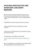 MN 553 FINAL REVIEW 2026 STUDY GUIDE&NewLine;REVISION SHEET CORE CONCEPT&NewLine;BREAKDOWN&NewLine;