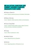 MN 566 ACTUAL QUESTIONS AND&NewLine;CORRECT ANSWERS COMPLETE&NewLine;GRADUATE STUDY GUIDE&NewLine;