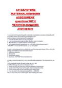 ATI Capstone Maternal Newborn Assessment 2026 questions and answers &NewLine;&NewLine;
