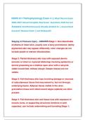 NURS 611 Pathophysiology Exams &vert;&vert; Most Recent Exams 2026-2027