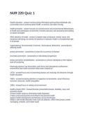 NUR 220 Quiz 1&period; Questions with Correct Answers