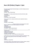 Nurs 220 &lpar;Patho&rpar; Chapter 1 Quiz&period; Questions and Answers
