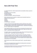 Nurs 220 Final Test Questions and Answers
