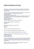 NURS 220 Midterm Review&period; Questions and Answers 100&percnt; Solved