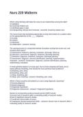 Nurs 220 Midterm Questions and Answers