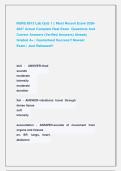 NURS 6013 Lab Quiz 1 &vert;&vert; Most Recent Exam 2026&NewLine;2027 Actual Complete Real Exam  Questions And &NewLine;Correct Answers &lpar;Verified Answers&rpar; Already &NewLine;Graded A&plus; &vert; Guaranteed Success&excl;&excl; Newest               &NewLine;Exam &vert; Just Released&excl;&excl; 