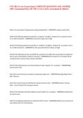 CFI CBCA Core Course Exam COMPLETE QUESTION AND ANSWER 100&percnt; Guaranteed Pass CFI CBCA Core Course Assessments & Quizzes&NewLine;