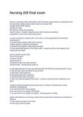 Nursing 220 final exam questions and answers 2026