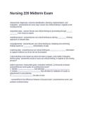 Nursing 220 Midterm Exam&period; Questions and Answers Fully Solved