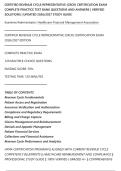 CERTIFIED REVENUE CYCLE REPRESENTATIVE &lpar;CRCR&rpar; CERTIFICATION EXAM&NewLine;COMPLETE PRACTICE TEST BANK QUESTIONS AND ANSWERS &vert; VERIFIED&NewLine;SOLUTIONS &vert; UPDATED 2026&sol;2027 STUDY GUIDE