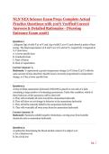 NLN NEX Science Exam Prep&colon; Complete Actual Practice Questions with 100&percnt; Verified Correct Answers & Detailed Rationales - Nursing Entrance Exam 2026