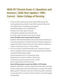 NUR 257 Chronic Exam 4 &vert; Questions and Answers &vert; 2026 New Update &vert; 100&percnt; Correct - Galen College of Nursing