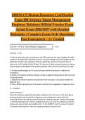 SHRM-CP Human Resources Certification Exam HR Strategy Talent Management Employee Relations Official Practice Exam Actual Exam 2026&sol;2027 with Detailed Rationales &vert; Complete Exam-Style Questions &vert; Pass Guaranteed &ndash; A&plus; Graded&NewLine;&NewLine;