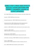 USMLE STEP 2 DRUG SIDE EFFECTS 2026&sol;2027 EXAM QUESTIONS AND CORRECT ANSWERS &lpar;GRADE A&plus;&rpar;&NewLine;LATEST UPDATED&excl;&excl;&NewLine;