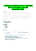 Nursing 4325 Module 1- Public-Community Health Assignment&colon; Suburban&NewLine;Windshield Survey&vert;Accurate&vert;Verified 2026