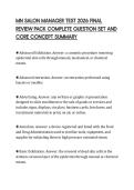 MN SALON MANAGER TEST 2026 FINAL&NewLine;REVIEW PACK COMPLETE QUESTION SET AND&NewLine;CORE CONCEPT SUMMARY