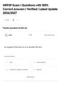 NRFSP Exam &vert; Questions with 100&percnt;&NewLine;Correct Answers &vert; Verified &vert; Latest Update&NewLine;2026&sol;2027