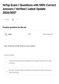 Nrfsp Exam &vert; Questions with 100&percnt; Correct&NewLine;Answers &vert; Verified &vert; Latest Update&NewLine;2026&sol;2027