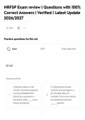 NRFSP Exam review &vert; Questions with 100&percnt;&NewLine;Correct Answers &vert; Verified &vert; Latest Update&NewLine;2026&sol;2027