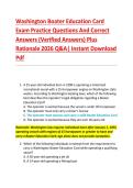 Washington Boater Education Card &NewLine;Exam Practice Questions And Correct &NewLine;Answers &lpar;Verified Answers&rpar; Plus &NewLine;Rationale 2026 Q&A&vert; Instant Download &NewLine;Pdf 