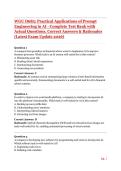 WGU D685&colon; Practical Applications of Prompt Engineering in AI - Complete Test Bank with Actual Questions&comma; Correct Answers & Detailed Rationales &lpar;Latest Exam Update 2026&rpar;