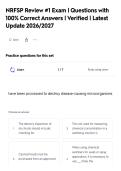 NRFSP Review &num;1 Exam &vert; Questions with&NewLine;100&percnt; Correct Answers &vert; Verified &vert; Latest&NewLine;Update 2026&sol;2027